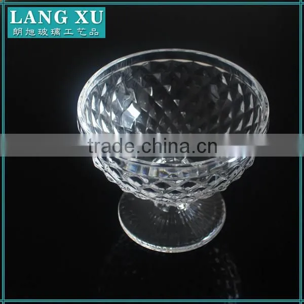 Artificial stripes carved glass ice cream cups Salad cups Party supplies Gifts
