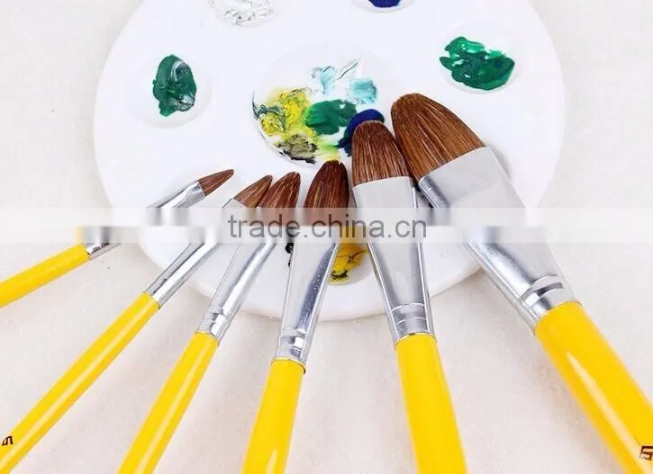 nylon hair artist paint brush set Watercolor Acrylic Oil painting Art Painting Brush Handle Brush Oil Acrylic Brush