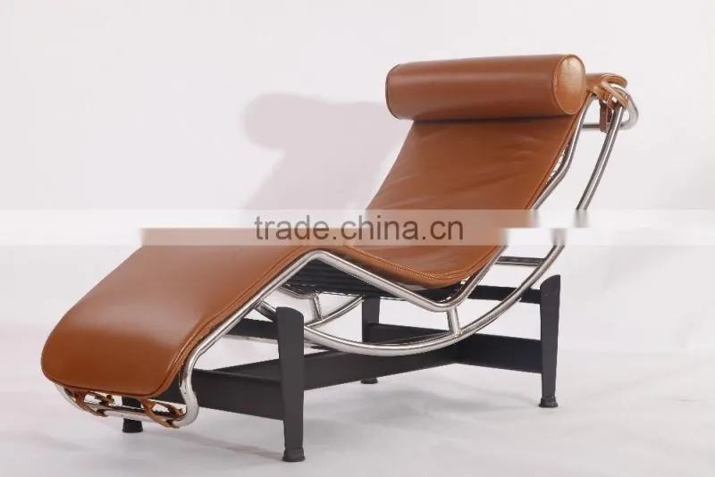 Replica designer furniture China manufacturer living room LC4 leather chaise lounge chairs