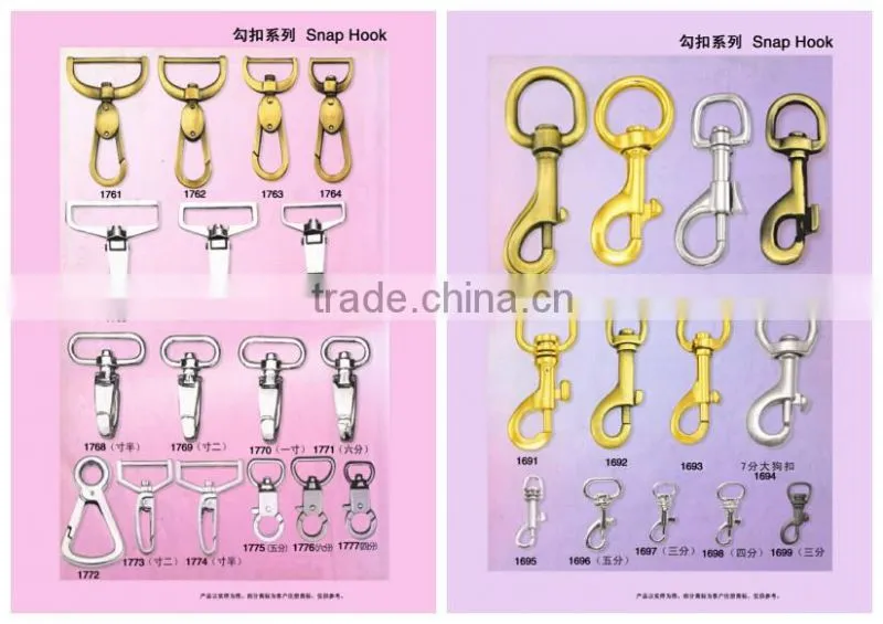 Fashion Metal Light Gold Swivel Snap Hook Dog Hook for Bag Parts