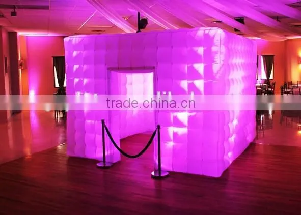 Customized inflatable exhibition booth, shopping mall inflatable foldable photo booth for sale