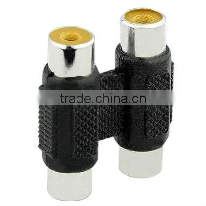 CCTV security double rca female plug connector
