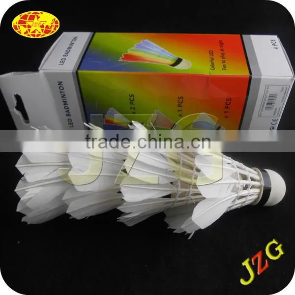 Sporting equipment badminton multi-color led lighted badminton