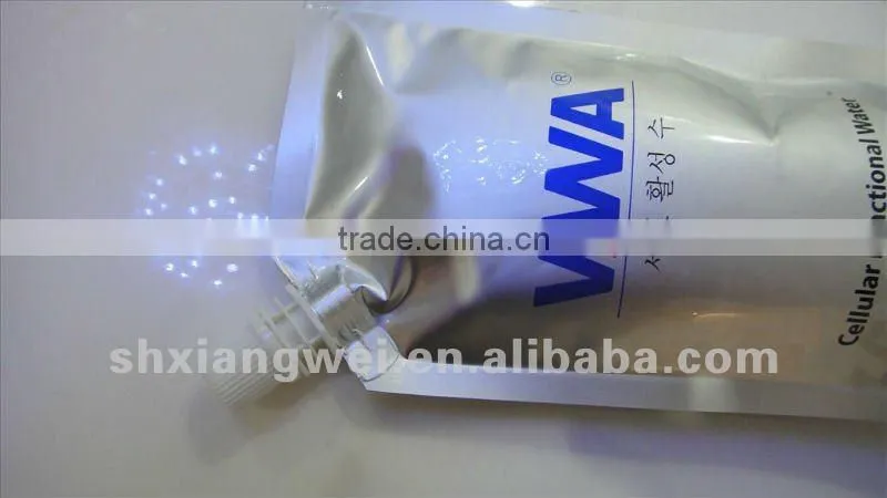 aluminum foil liquid pouch with spout