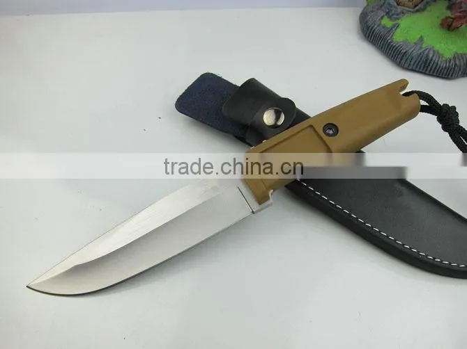 OEM rubber handle fixed blade hunting knife