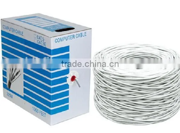 305m/box double jacket outdoor utp lan cat6 network cable,utp cat6 patch cables fulke test