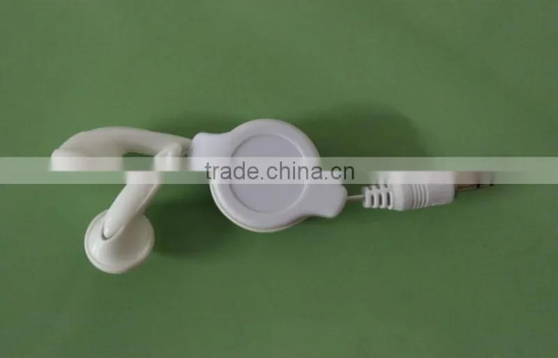 Retractable in ear earphones with mic customized logo competitive price under 1