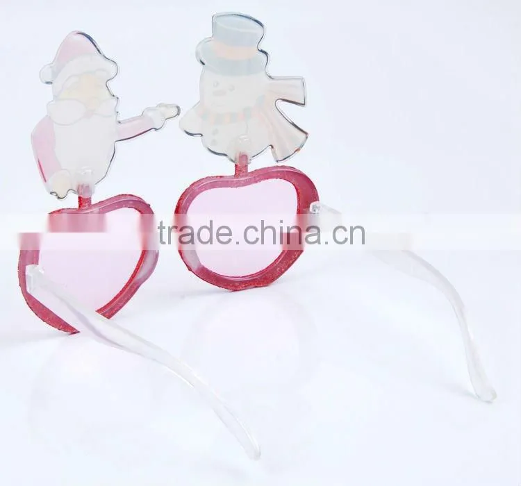 2013 new colorful design Santa Claus party glass