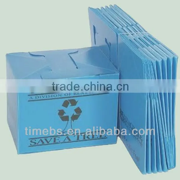 Corrugated plastic collapsible storage box