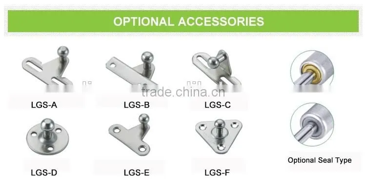 High quality heavy duty gas spring fittings for furniture furniture support