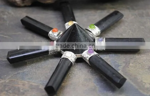 Black Tourmaline Chakra Generator With Chakra Cabs