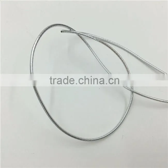 1MM High Metallic Gloss Silver Bungee Cord ,Spiral Elastic Cord For Sale