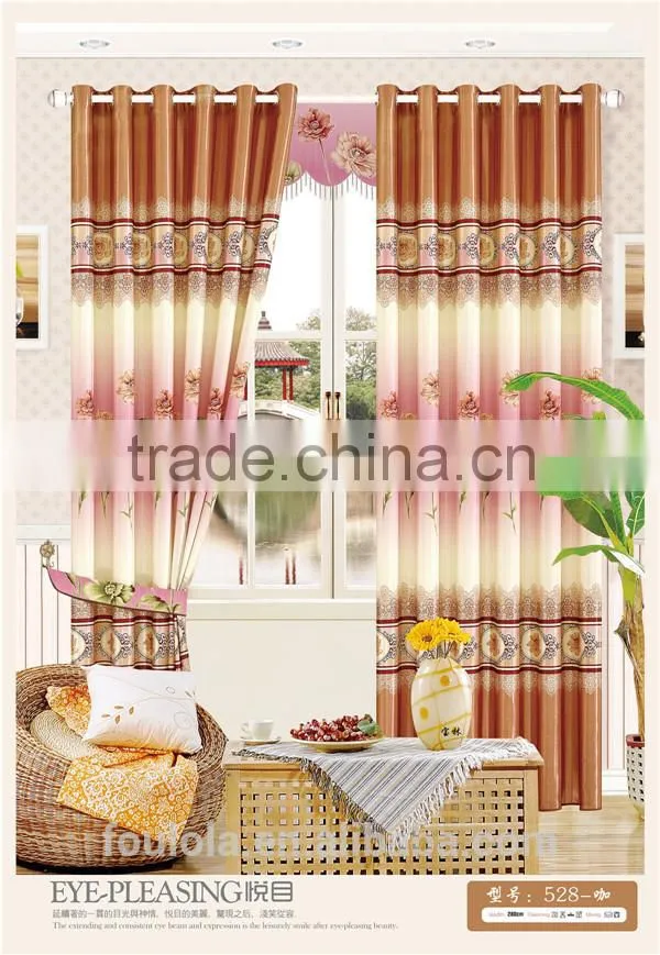 Fancy window curtain fabric blackout designs