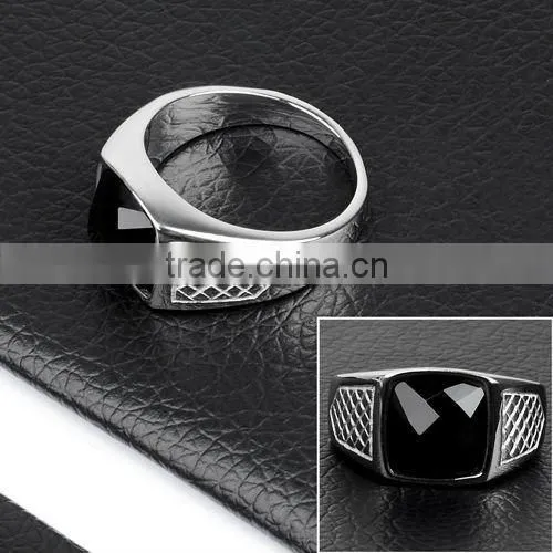 2012Newest Design Stainless Steel Bright White Stone Costume Ring Jewelry(DR10170)