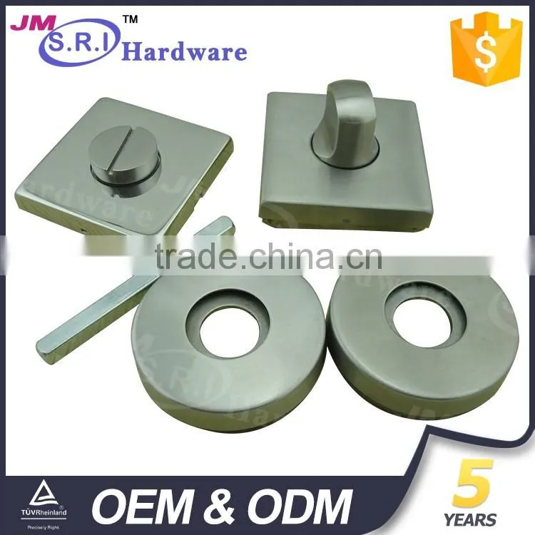 Hot sale square shape stainless steel thumb turn lock , toilet door indicator lock