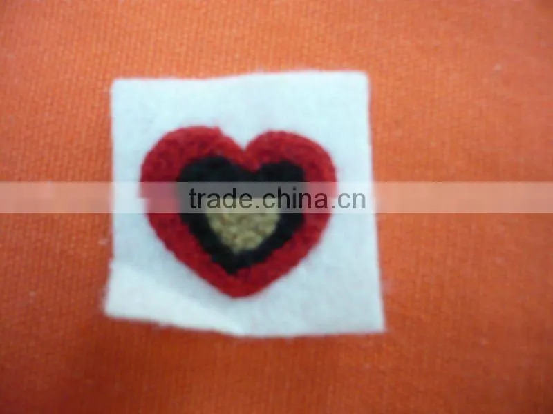 heart embroidery patch for garments