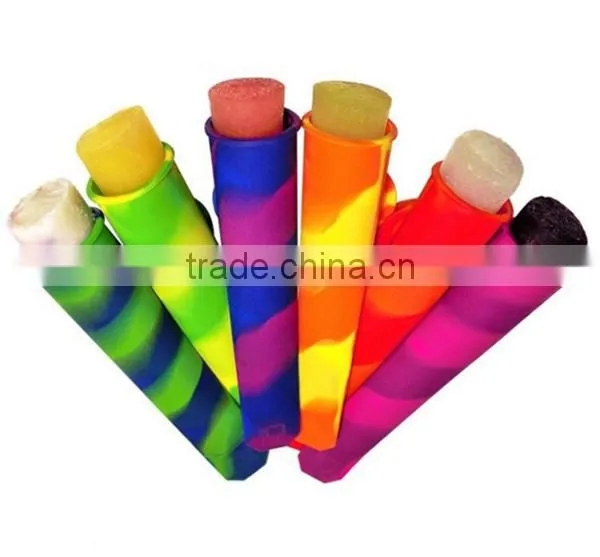 Assorted Colors Silicone Pushup Ice Pops Moldice Cream Molds