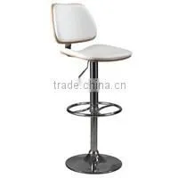 #2014H# Modern New Bent Plywood PU Leather Swivel High Bar Stools for Kitchen Use