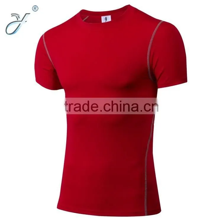Dri Fit Men's O-neck Short Sleeve Fitness Muscle Tee shirts