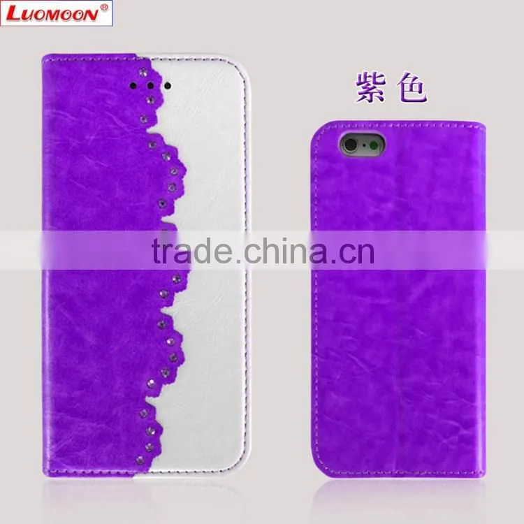 Shining Diamond PU Cell Phone Case for Iphone 5 Iphone 5s
