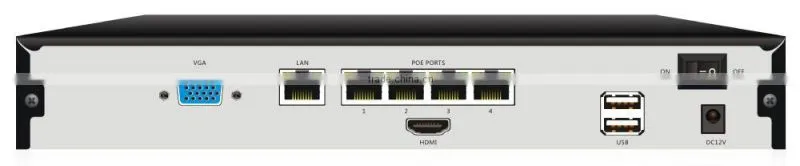 H.264 CCTV DVR kit HD 4ch POE IP System Realtime NVR Kit P2P Onvif Standard