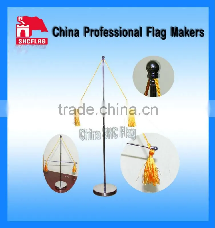 Metal pole stand desk flags