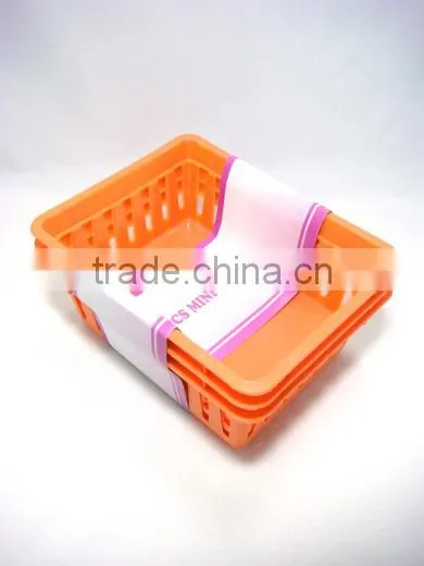 2pcs Mini Bins/Plastic Basket Set for One Dollar Item