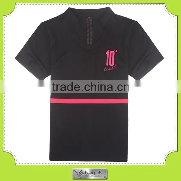 custom black loose print cotton round neck tshirts
