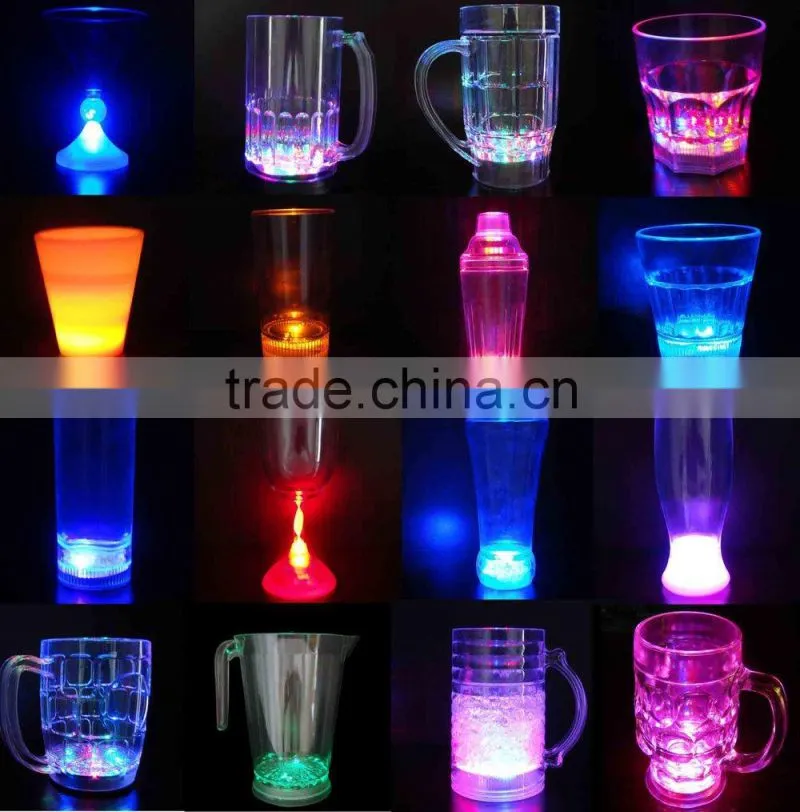 Factory supply led flashing champagne cup with different design for promotion gifts