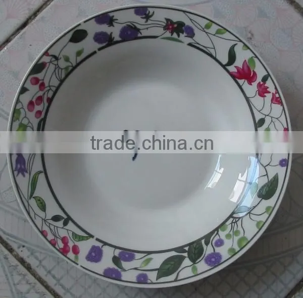 cheap ceramic plate,porcelain soup plate,pocelain deep plate
