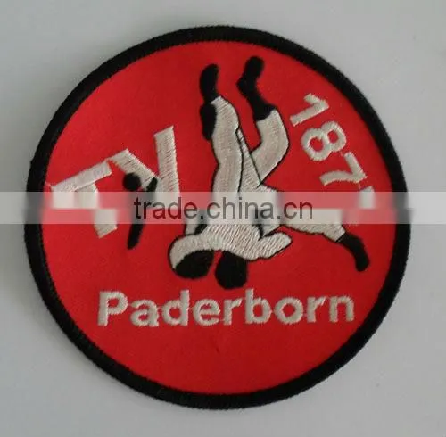 high quality cloth woven patch/badge with laser border