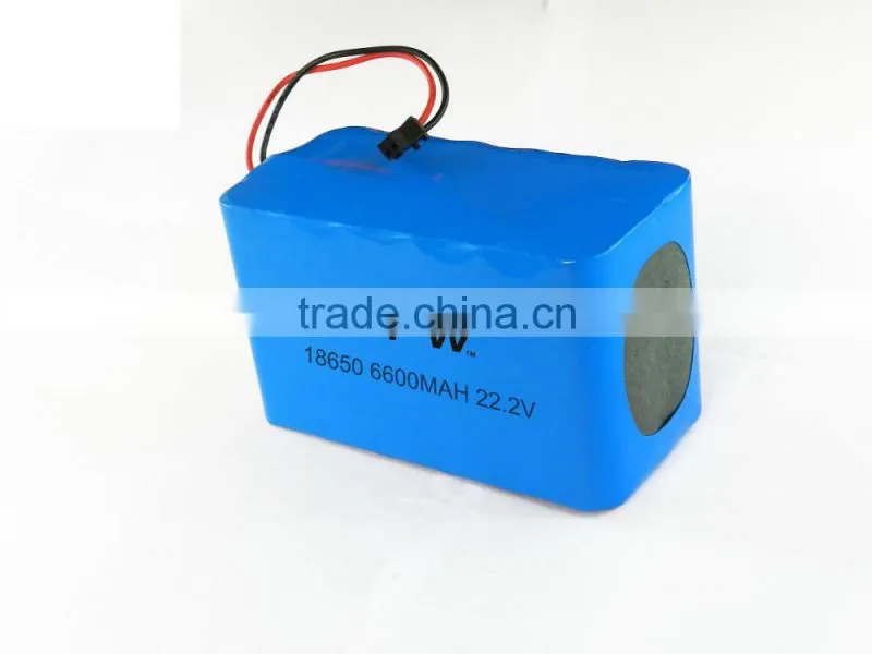 Rechargeable customize battery pack 18650 6600mah 22.2v battery of lithium