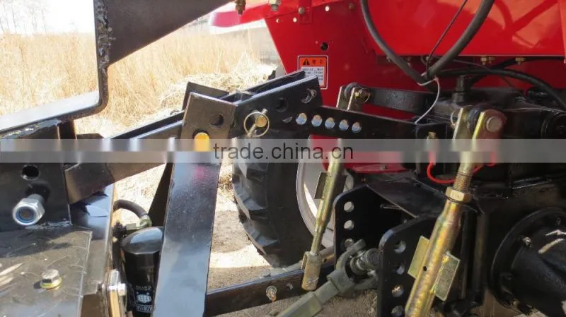 High performance small tractor with front loader and 3 point hitch backhoe