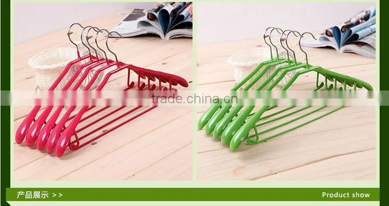 pvc coated customization wideshoulder metal hanger for drying