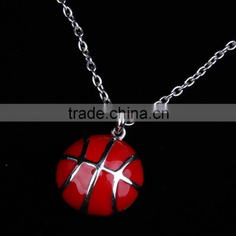 LCL-J3582 enamel soccer baseball volleyball basketball Fashion Necklace