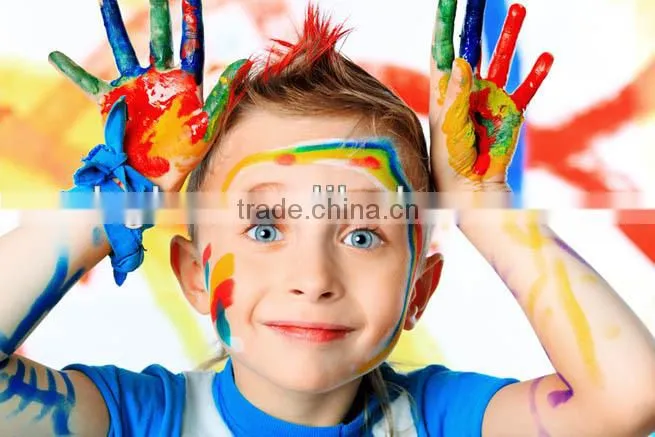 Non-toxic kids finger paints 6 colours set