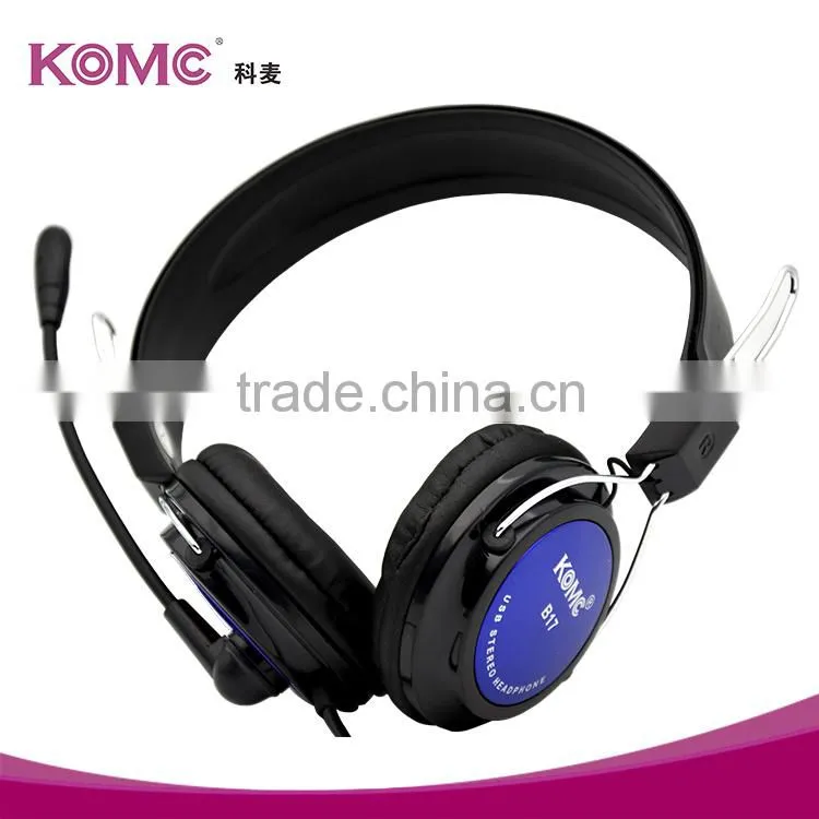 Low price Good Quality USB Interface Headphone with Microphone