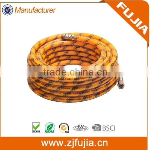 China manufacturer PVC fiber reinforced hose high pressure spray hose with brass fittings