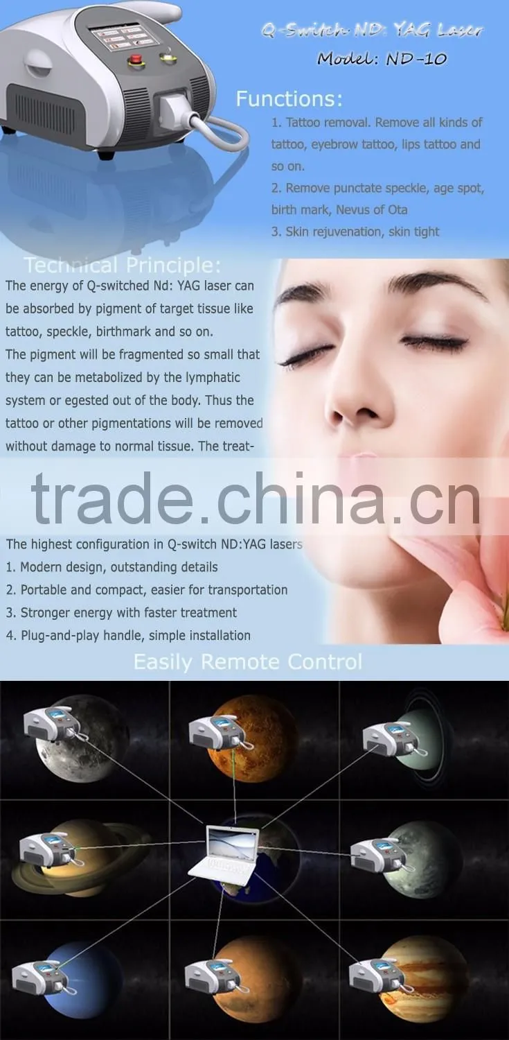 Good Body Care Equipment Tattoo Removal Q Switched Nd Yag Laser