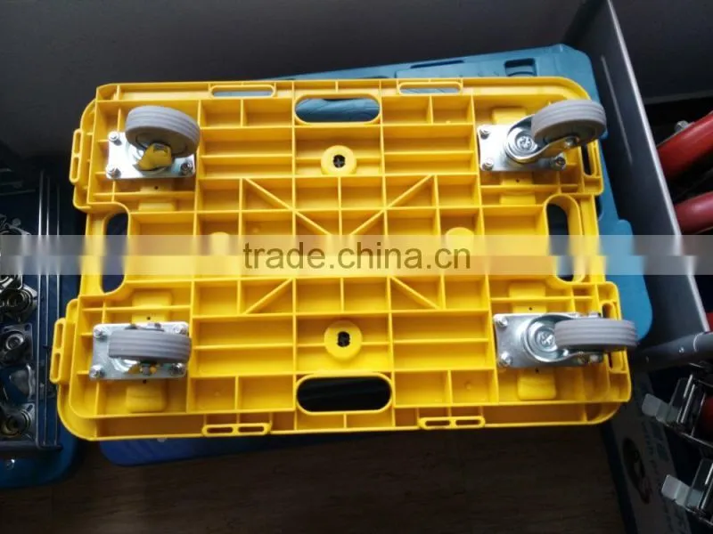 Noiseless transport trolley Moving carrier Small platform tool trolley Little flatbed trolley carrier with four wheels