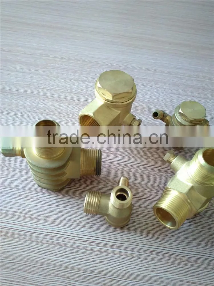 brass non-return valve with cooling fin for Air compressor