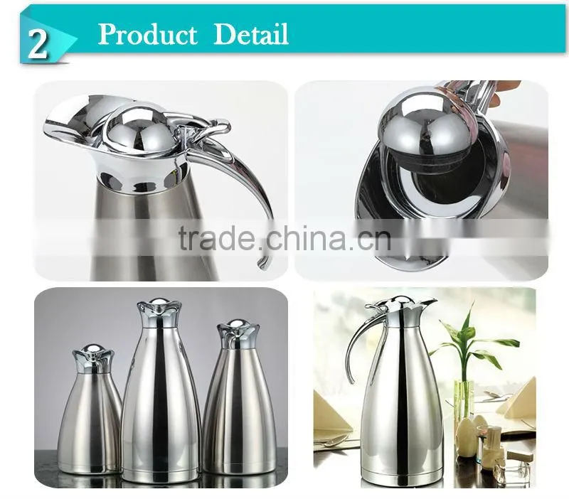 Popular hotel use zinc alloy double wall s/s vacuum water machine ,coffee jug,(JSUI)