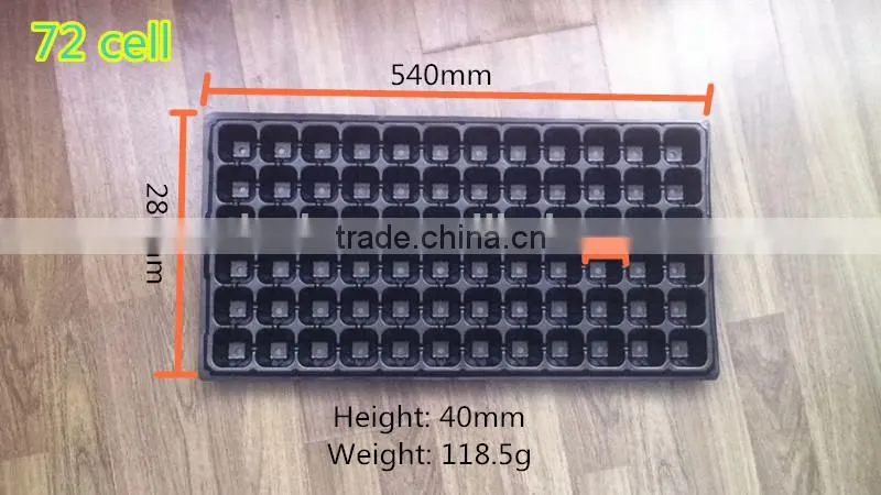 PS black plastic nursery seed 32/50/72 cell plug trays