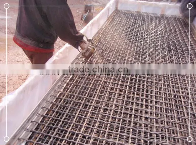 Top quality square decorative Stainless Steel Woven crimped wire mesh