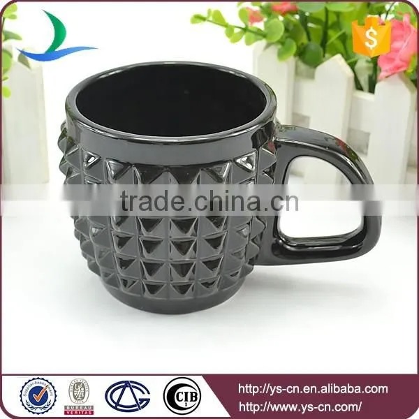 Wholesale black embossed turkish tea cups