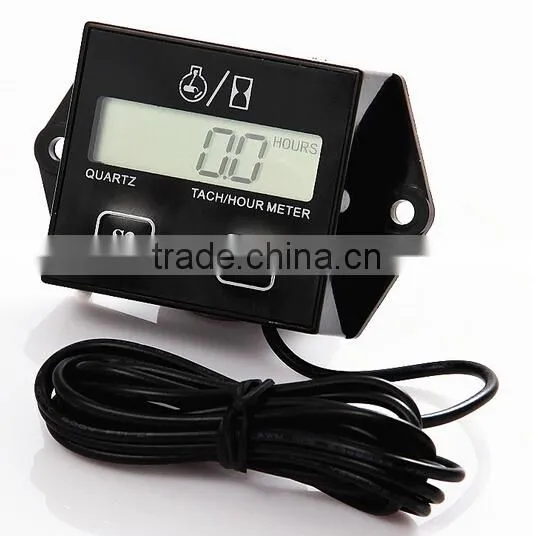 LCD display hour tachometer for gasline engine