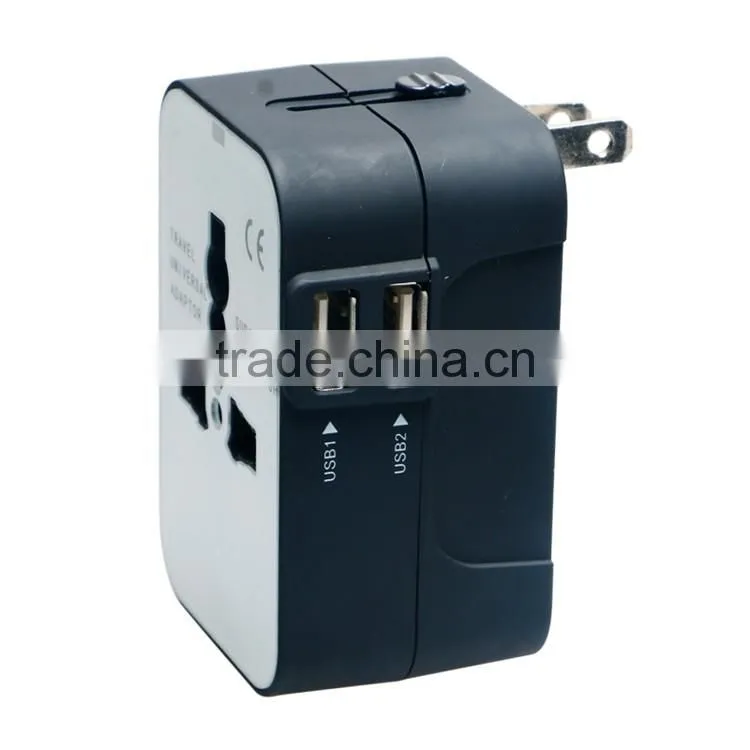 Universal Travel Power Adapter Plugs With Dual USB Travel Abroad universal travel power adapter converter