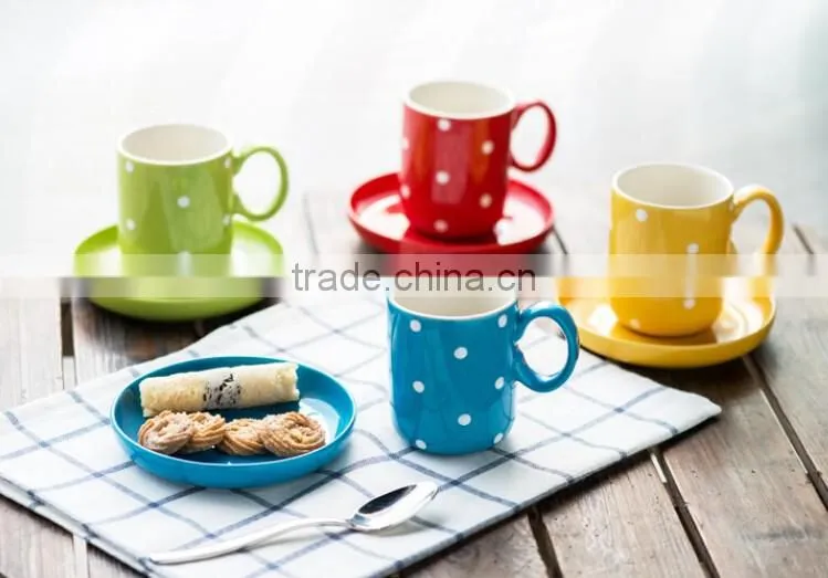 80ml/150ml/280ml Tableware coffe&tea cups and plate set