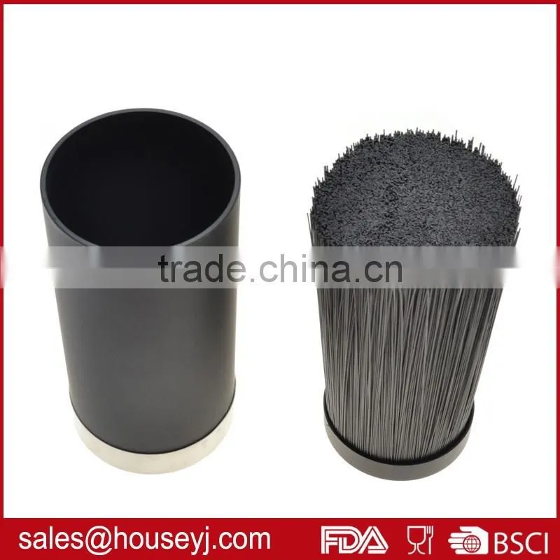 Hot sell universal knife block with s/s ring bottom new messer knife block knife holder plastic knife rack