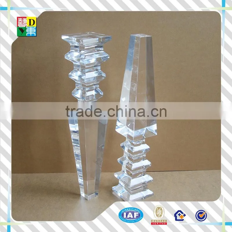 Clear acrylic lucite chair legs, acrylic bench legs, lucite bench legs